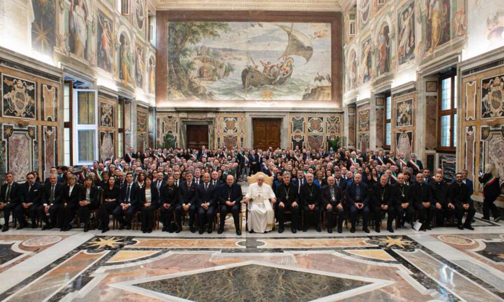 comunità appenino centrale udienza dal papa