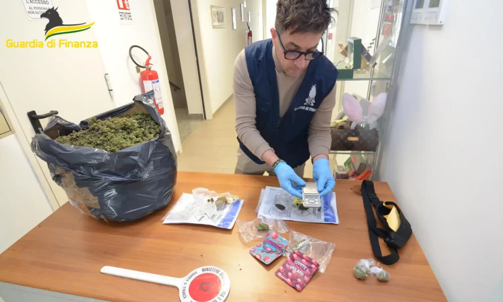 sequestrato un sacco di marijuana a montesilvano