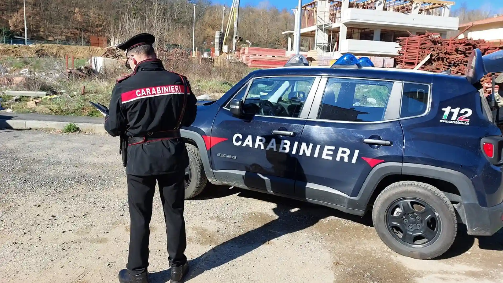chiuso cantiere crognaleto carabinieri ispettorato lavoro