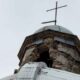 fulmine sulla cupola della chiesa di montepagano