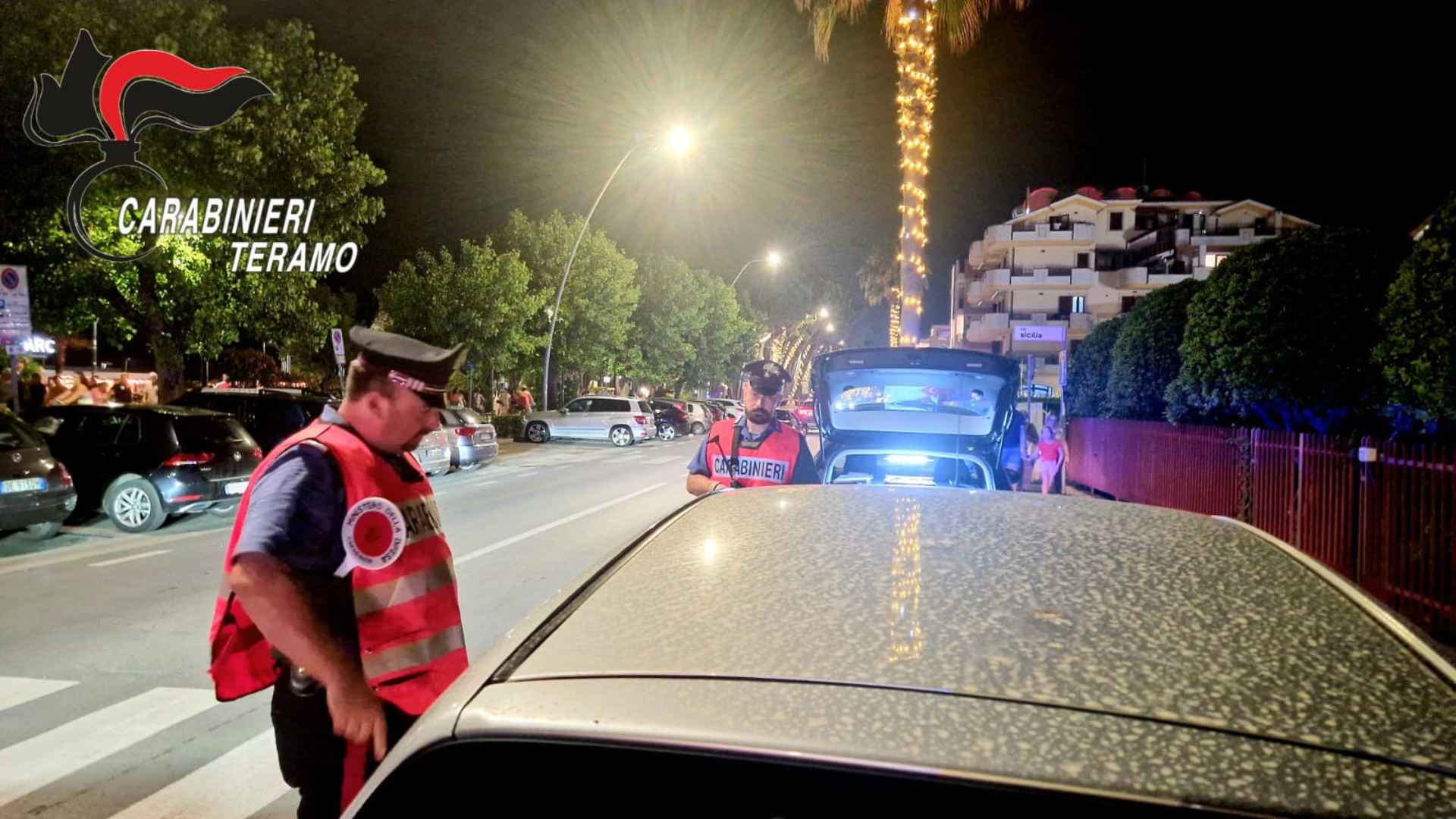 patente ritirata roseto statale 16 carabinieri ubriaco alla guida velocità folle