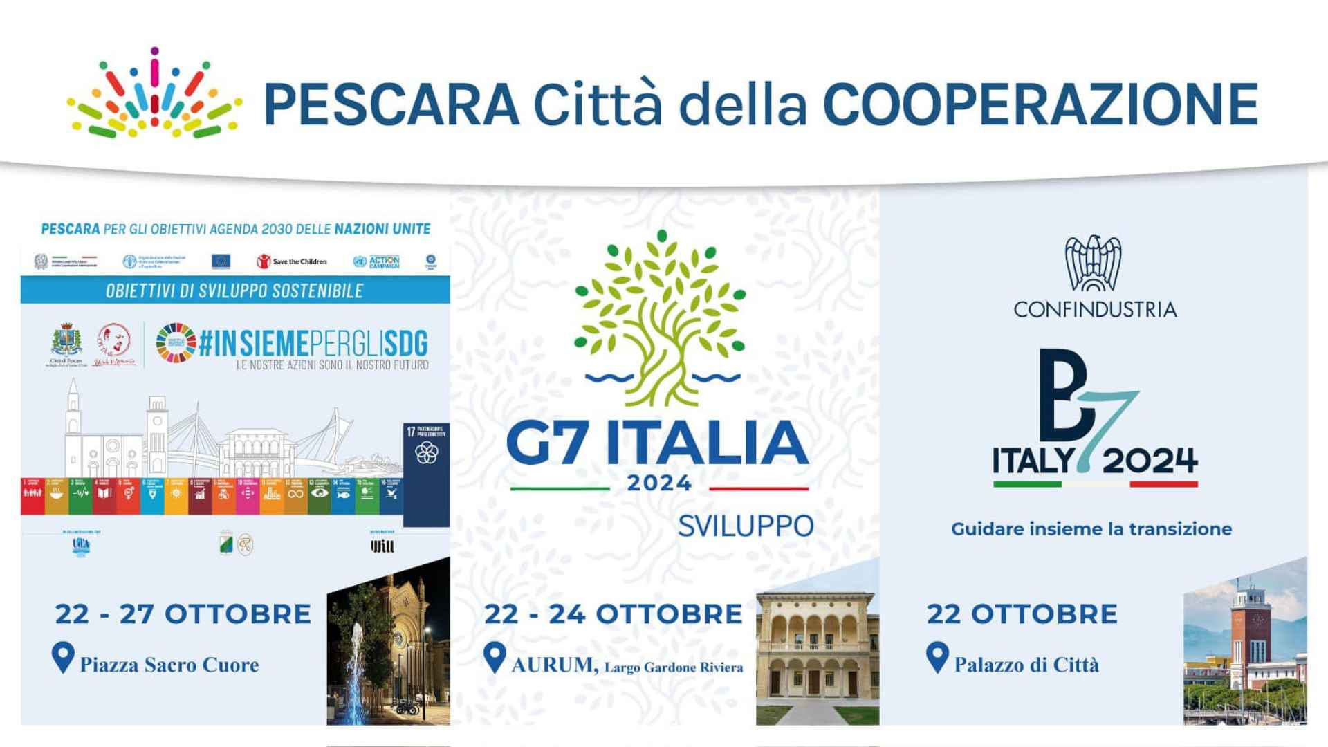 g7 pescara 21 22 23 ottobre 2024 zone rosse